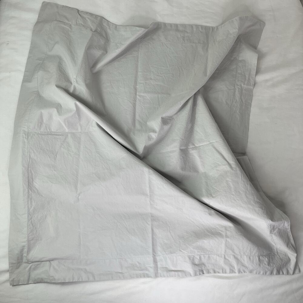 Rebecca Minkoff Euro Sham 100% cotton Pillow Case size 26" x 26", light gray.